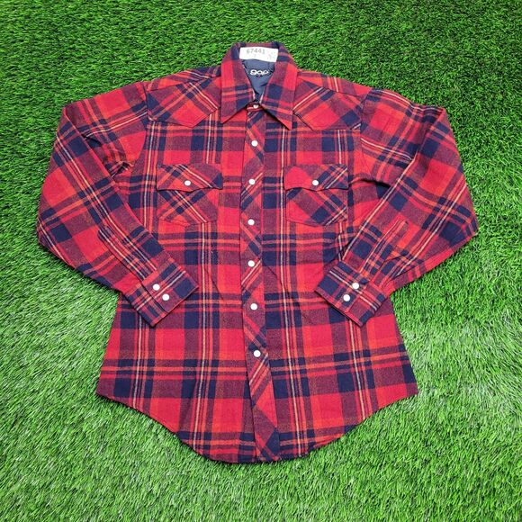 Vintage GAP Flannel Shirt Medium 19x29 Red - Picture 1 of 13